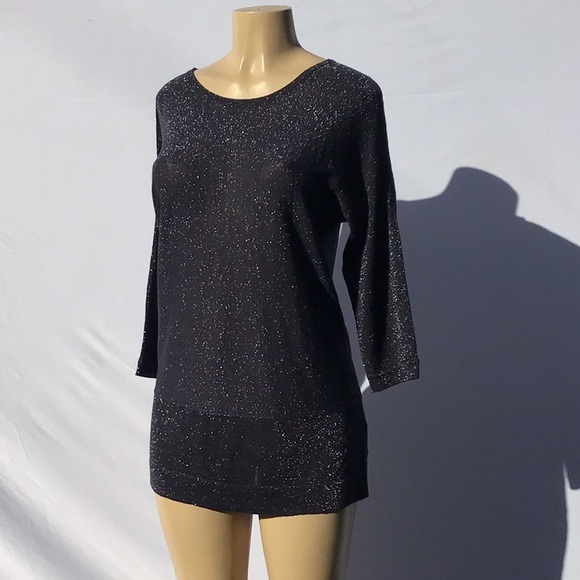 Soft Surrounding black glitter sweater - Picture 1 of 8